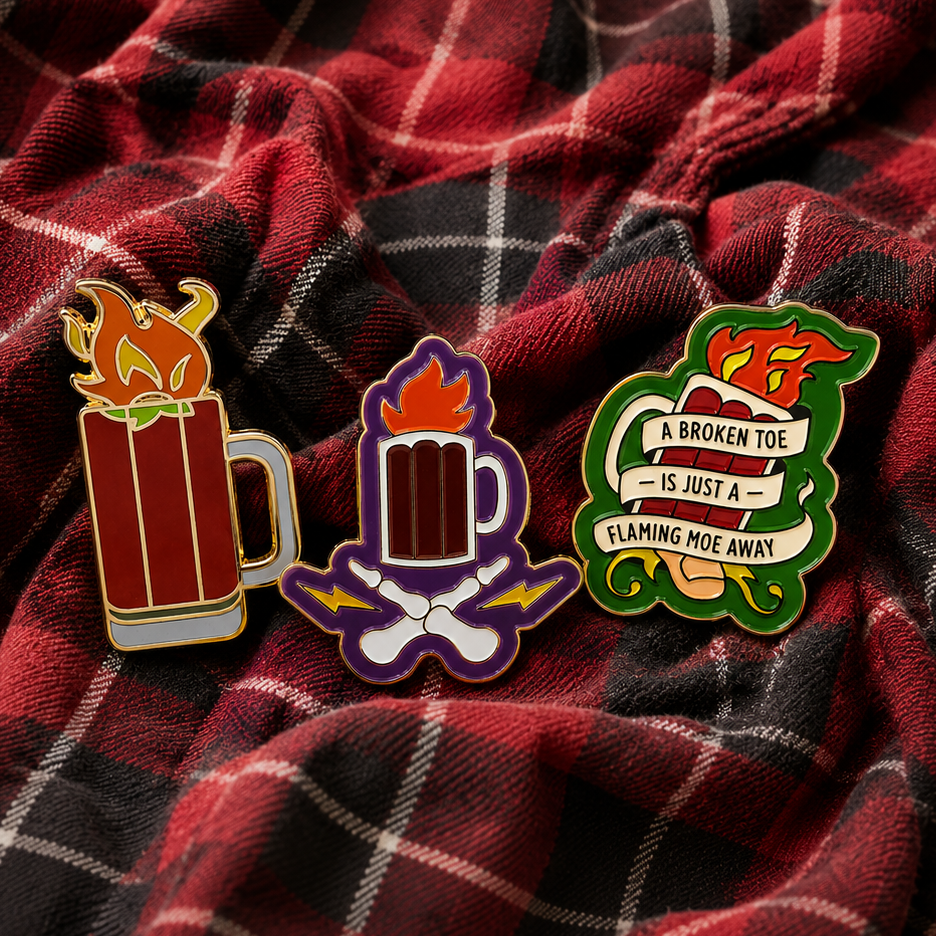 Flaming Moe Pin Collection