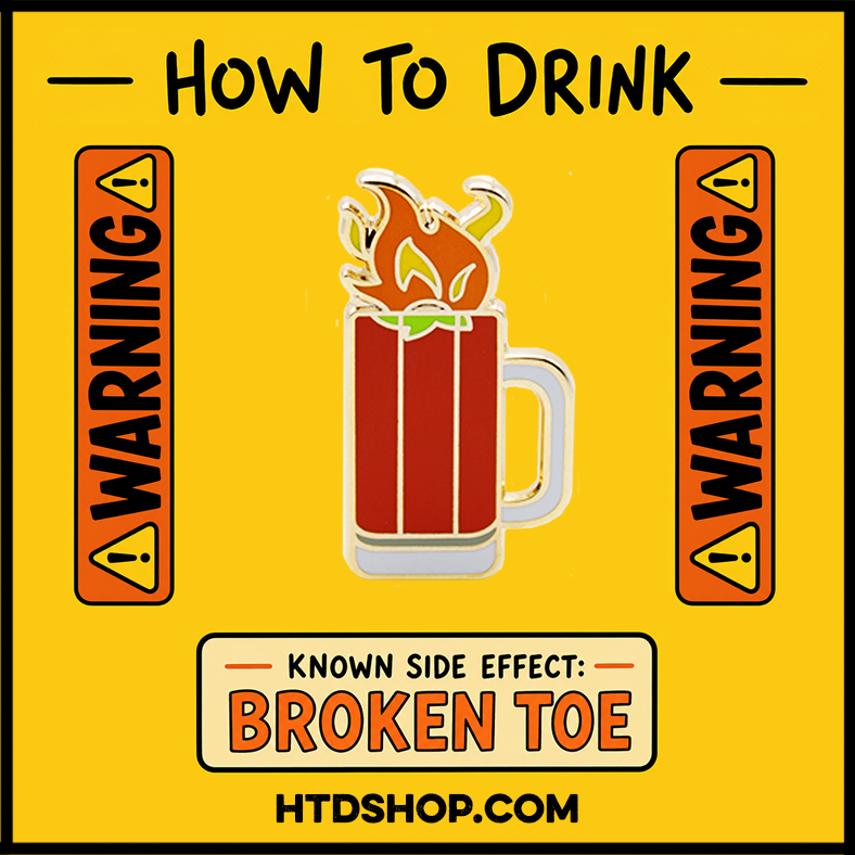 Flaming Moe Drink Pin
