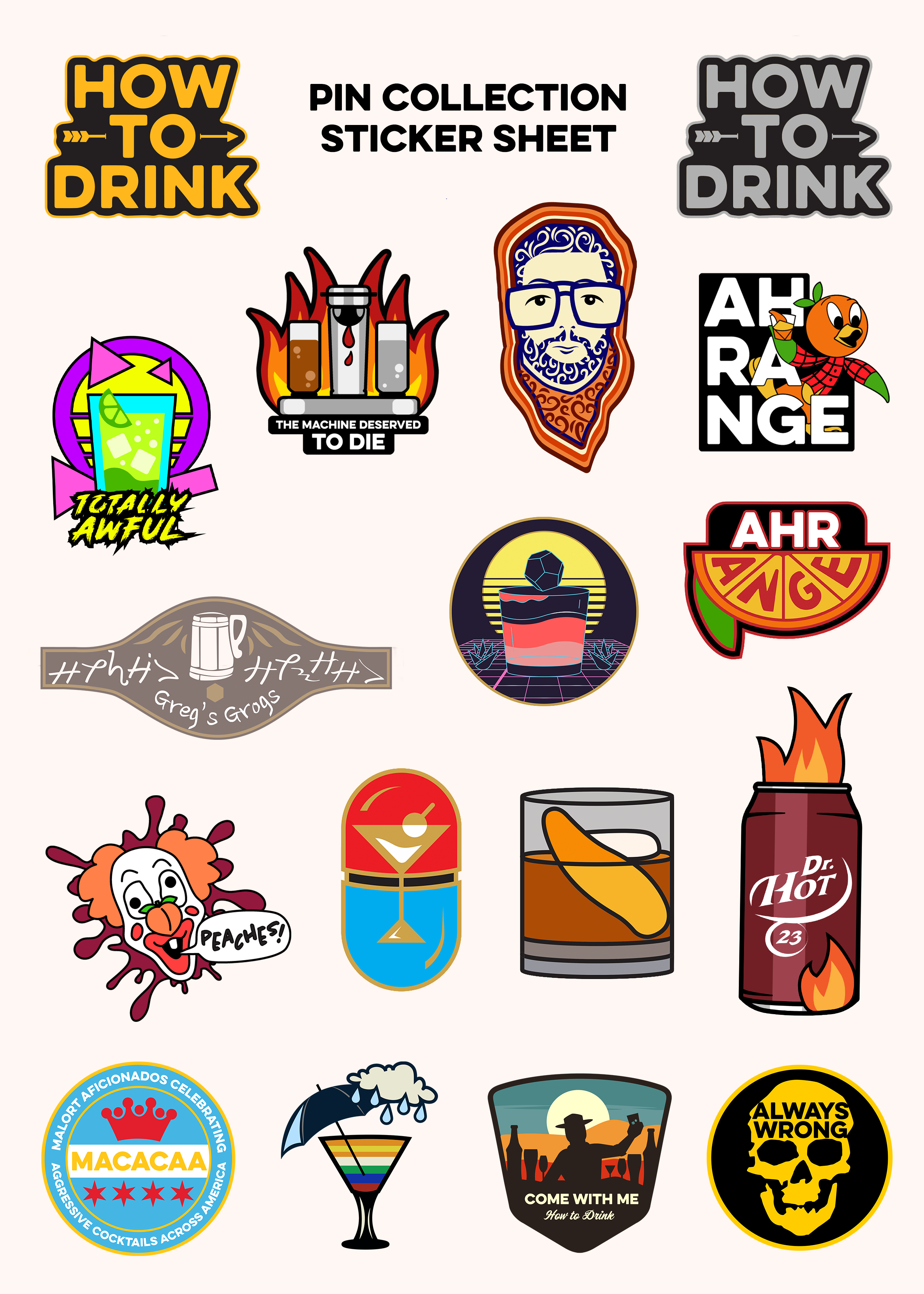 NEW: Pin Collection Sticker Sheet – HTD Shop